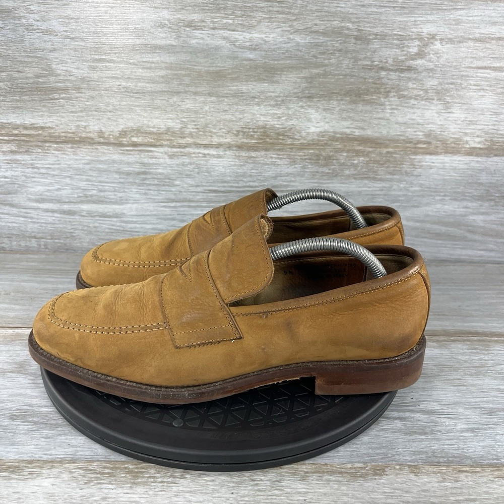 Bob Ellis Men's Brown Leather Slip On Penny Loafers Size 9.5